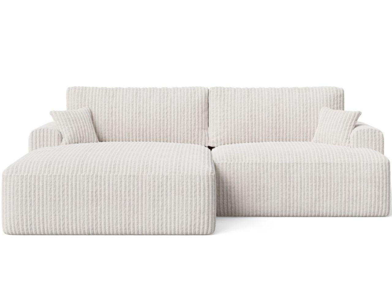 ECKSOFA Serene Creme Links - Creme, Holz/Textil (259/145cm) - Graingold