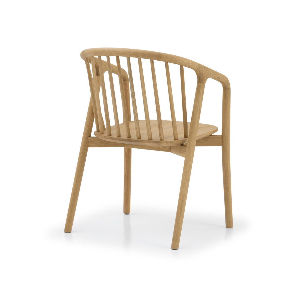 ESSZIMMERSTUHL Saga, Natur Eiche - Beige, Holz (54/80/55cm) - WOODEK