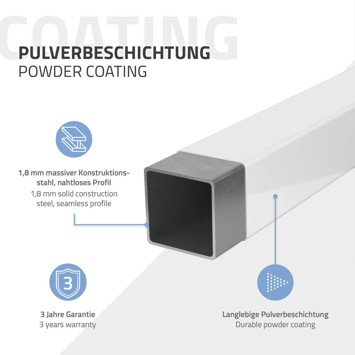 WANDHALTERUNG - Weiß, Metall (15/3/30cm) - ML-DESIGN