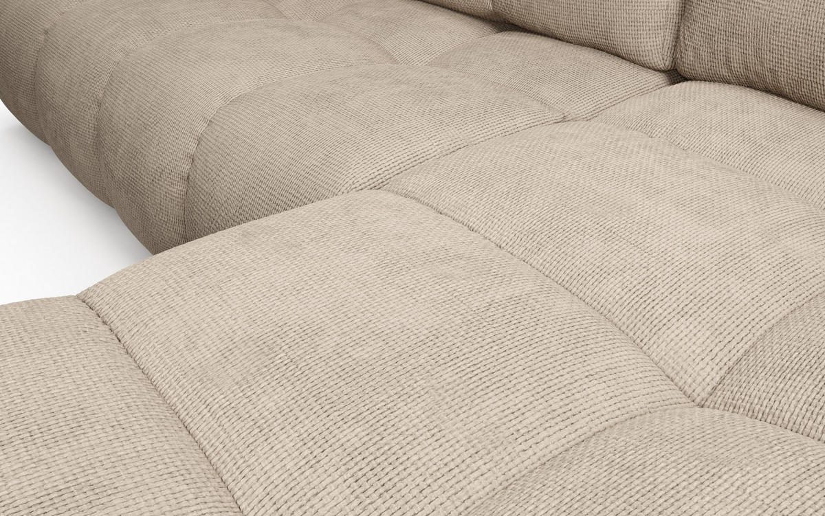 ECKSOFA DUCA R-S Grau Chenille mit Schlaffunktion - Grau, Holz (266.5/266.5cm) - MASSENO