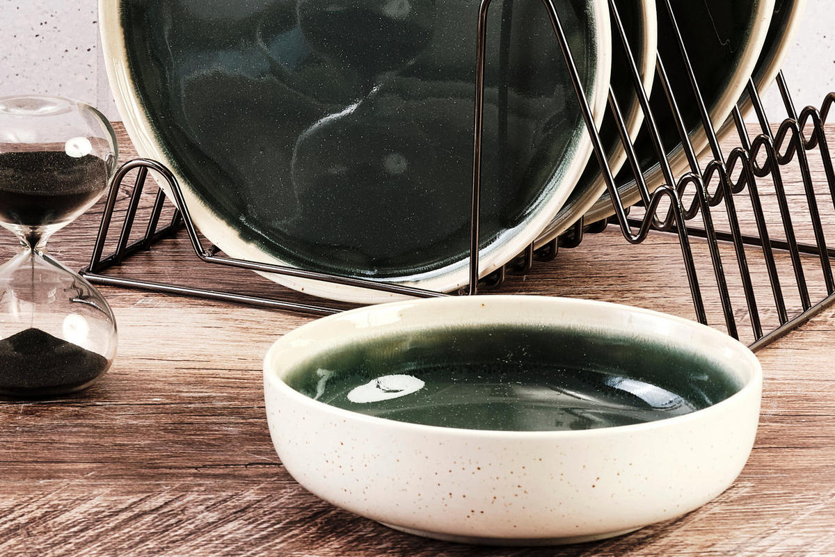 SCHALEN Oxygen Ø17,5cm - 6er-Set - Graugrün - Grün, Keramik (17.5cm) - Björn