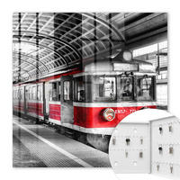 SCHLÜSSELBOX Weiß 30x30 cm – Türöffnung nach rechts - Eisenbahnsymmetrie - Schwarz, Metall (30/30/5cm) - TULUP