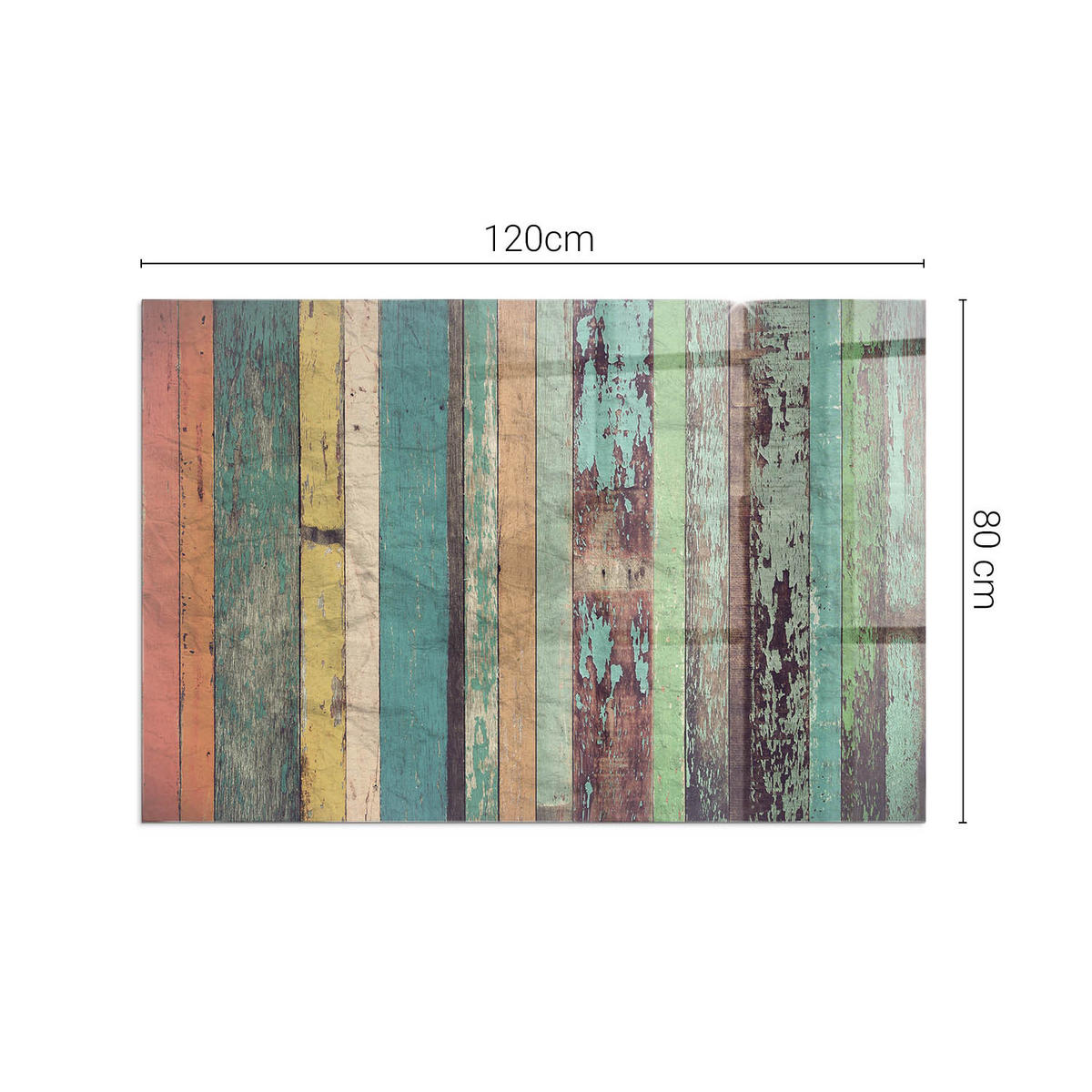 GLASPLATTE für Kamin 120x80 cm - Türkis, Glas (120/80/0.4cm) - TULUP