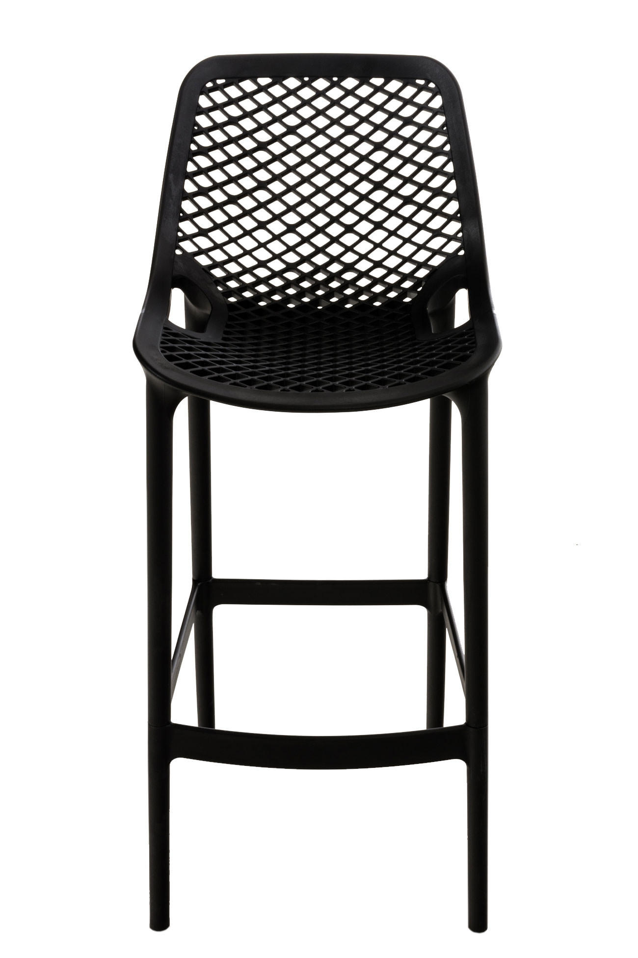 BARHOCKER 2er Set Kunststoff schwarz - Schwarz, Kunststoff (45/105/53cm) - CLP