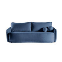 SOFA Perugia Blau, mit Schlaffunktion - Blau, Holzwerkstoff/Textil (231/93/106cm) - Bettso