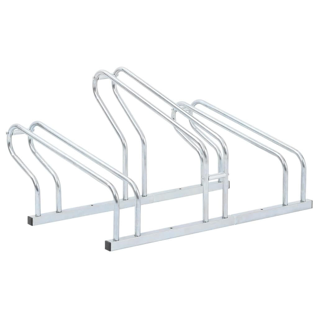 FAHRRADSTÄNDER Für 3 Fahrräder Freistehend Verzinkter Stahl - Silberfarben, Metall (41/42/73.5cm) - vidaXL