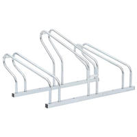 FAHRRADSTÄNDER Für 3 Fahrräder Freistehend Verzinkter Stahl - Silberfarben, Metall (41/42/73.5cm) - vidaXL
