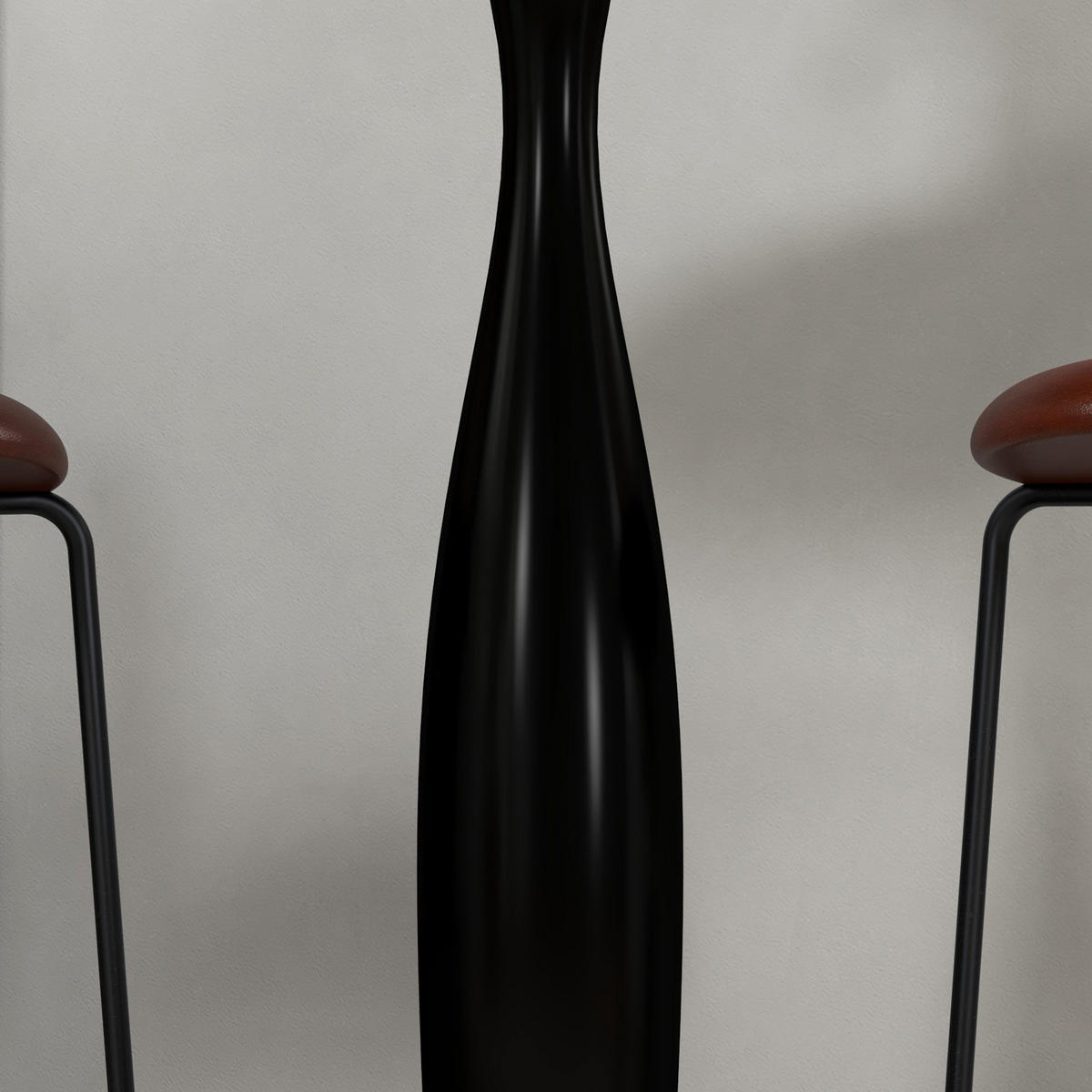 ESSTISCH DE-08377 pulverbeschichteter Stahl, MDF-Melamin Schwarz - Schwarz, Holzwerkstoff (70/70/74cm) - ComfortXL
