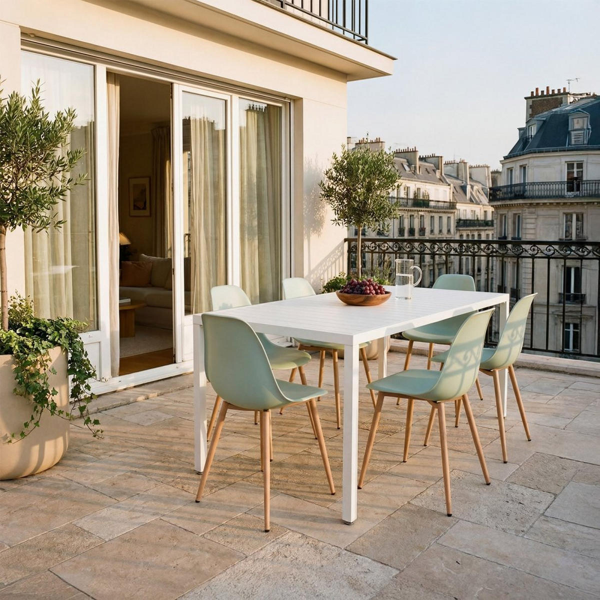 STUHL FÜR DRAUSSEN Nina Grün 45 cm x 80 cm - Grün, Kunststoff (45/80/53cm) - Klast Home