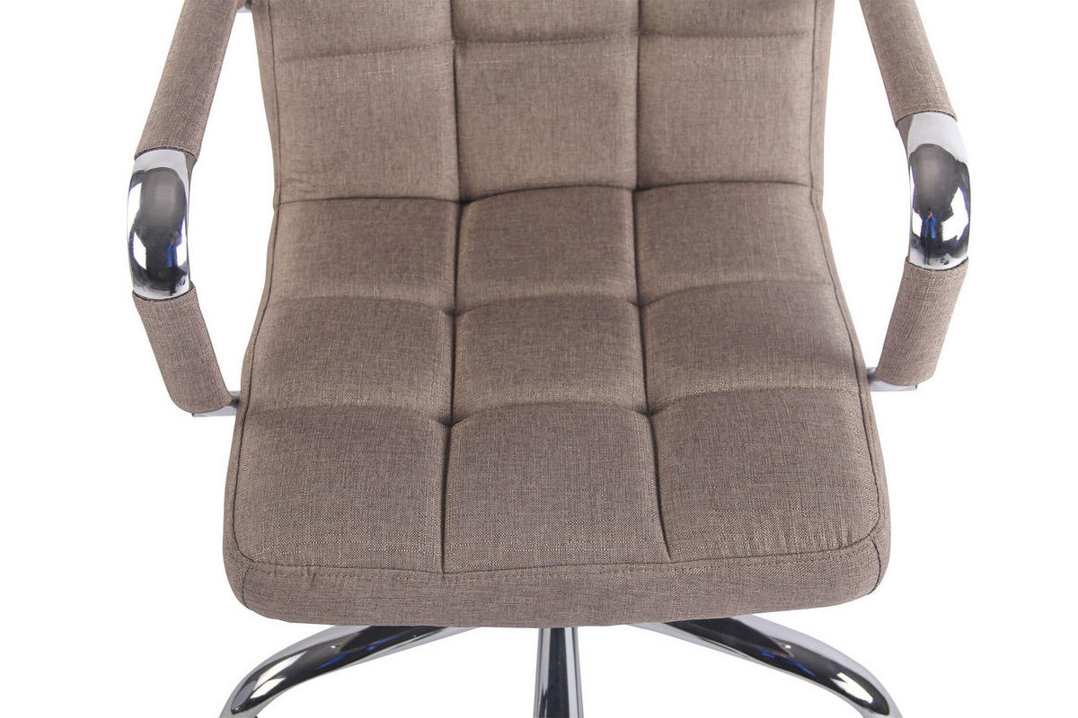 BÜROSTUHL Deal, Stoff Taupe - Taupe, Textil/Metall (56/104/62cm) - TPFLiving