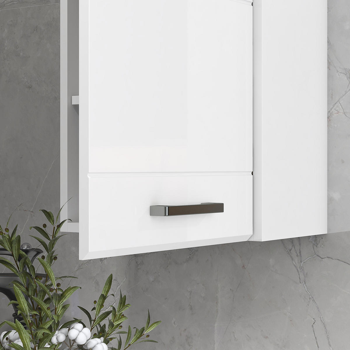 HÄNGESCHRANK DE-15880 3 Ebenen mit verstellbarem Einlegeboden Weiß - Weiß, Holzwerkstoff (22.5/70/37cm) - ComfortXL