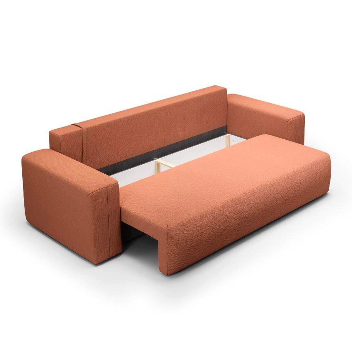 SOFA Bliss 3 Sitzplätze Kupfer - Orange, Holz (252/72/97cm) - Petits-meubles