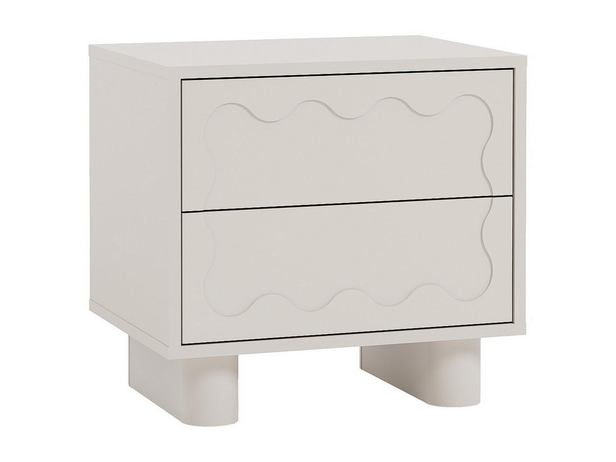 2ER Set Nachttische – 2 Schubladen – MDF – Beige – ANEZA - Beige, Holz (50/48/38cm) - Vente-Unique