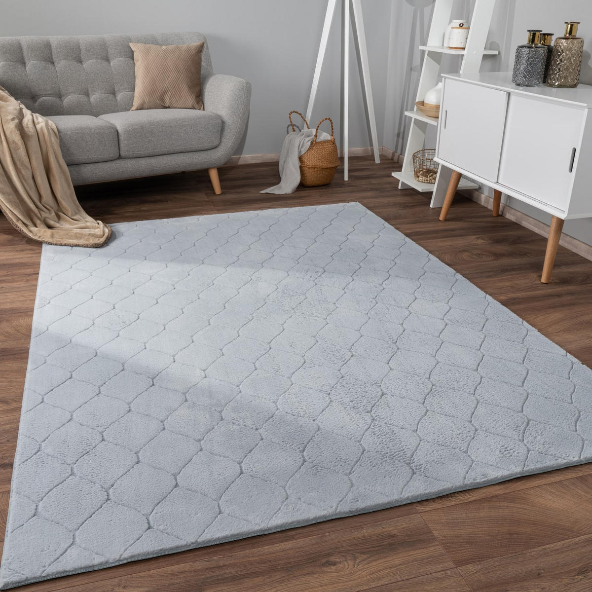 KURZFLORTEPPICH 80/150 cm Lelystad 522 - Grau, Kunststoff (80/150cm) - Paco Home