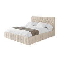 POLSTERBETT mit Bettkasten und Lattenrost, Boxbett ohne Matratze - LARO 120x200 Beige - Creme, Holzwerkstoff/Textil (120/200cm) - ALTDECOR