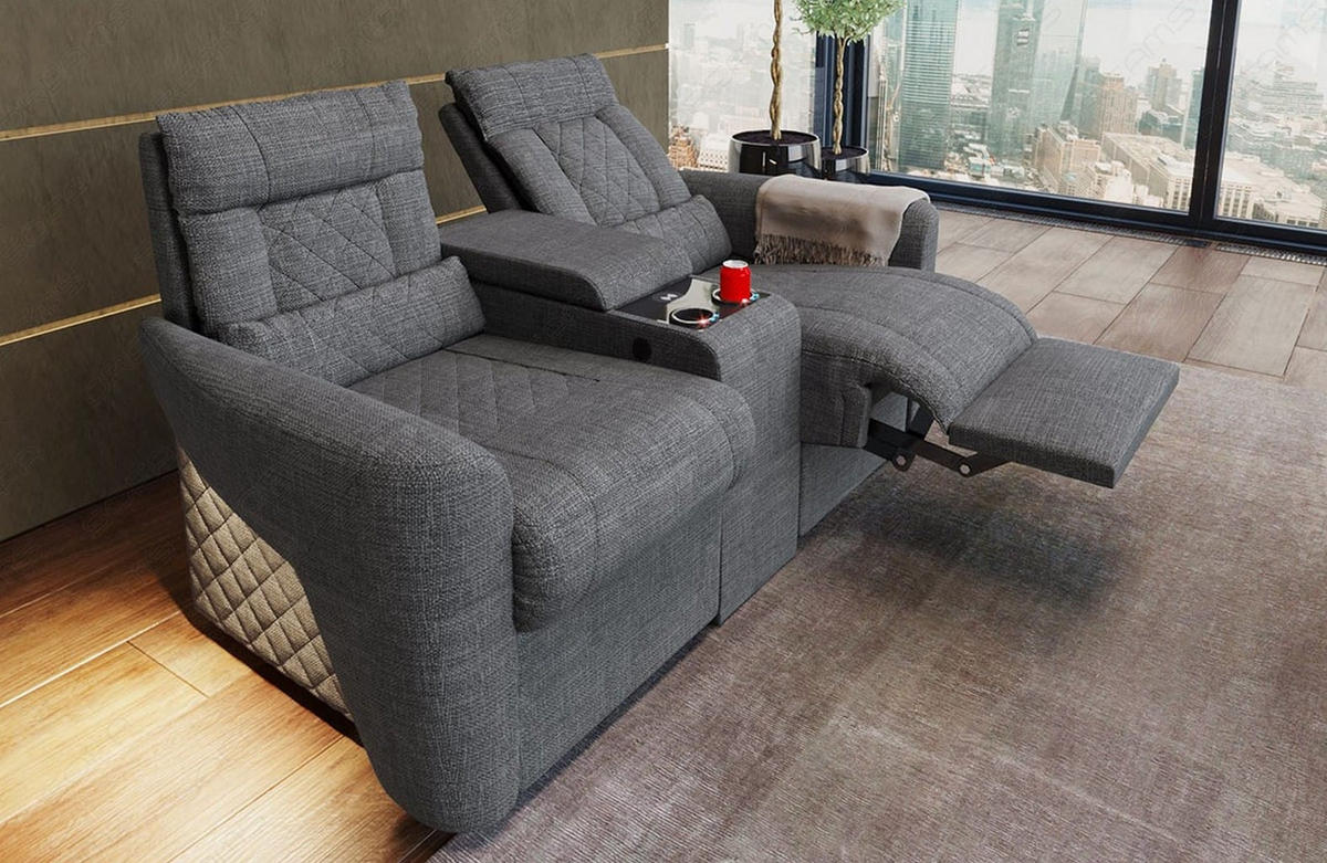 KINOSESSEL Kinosessel Relax Grau - Grau, Kunststoff (190/94/92cm)