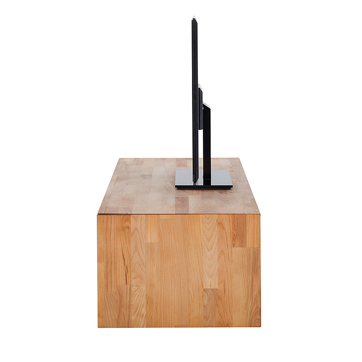 TV-LOWBOARD - Massivholz - Kernbuche, Holz (140/35/50cm) - home24