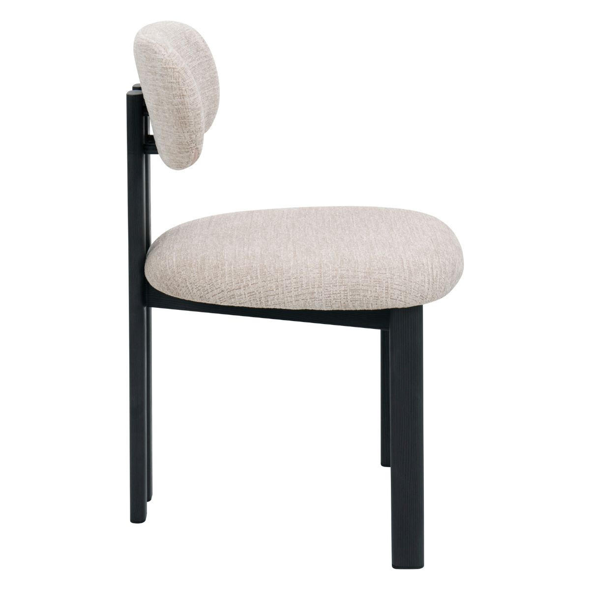 ESSZIMMERSTUHL 2er Set aus Stoff, beige - Beige, Textil (51/81/53cm) - Giga Meubel