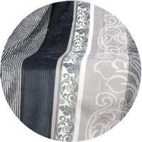 KUSCHELDECKE Flanell Soft 130x170 cm Hellgrau Ornament - Dunkelgrau, Textil (130/170cm)