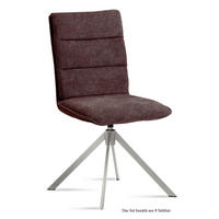 ESSZIMMERSTUHL drehbar (8er-Set) Dulcie 47x92x60 Edelstahl/Braun - Edelstahlfarben/Braun, Kunststoff (60/92/47cm) - 58aufmkessel