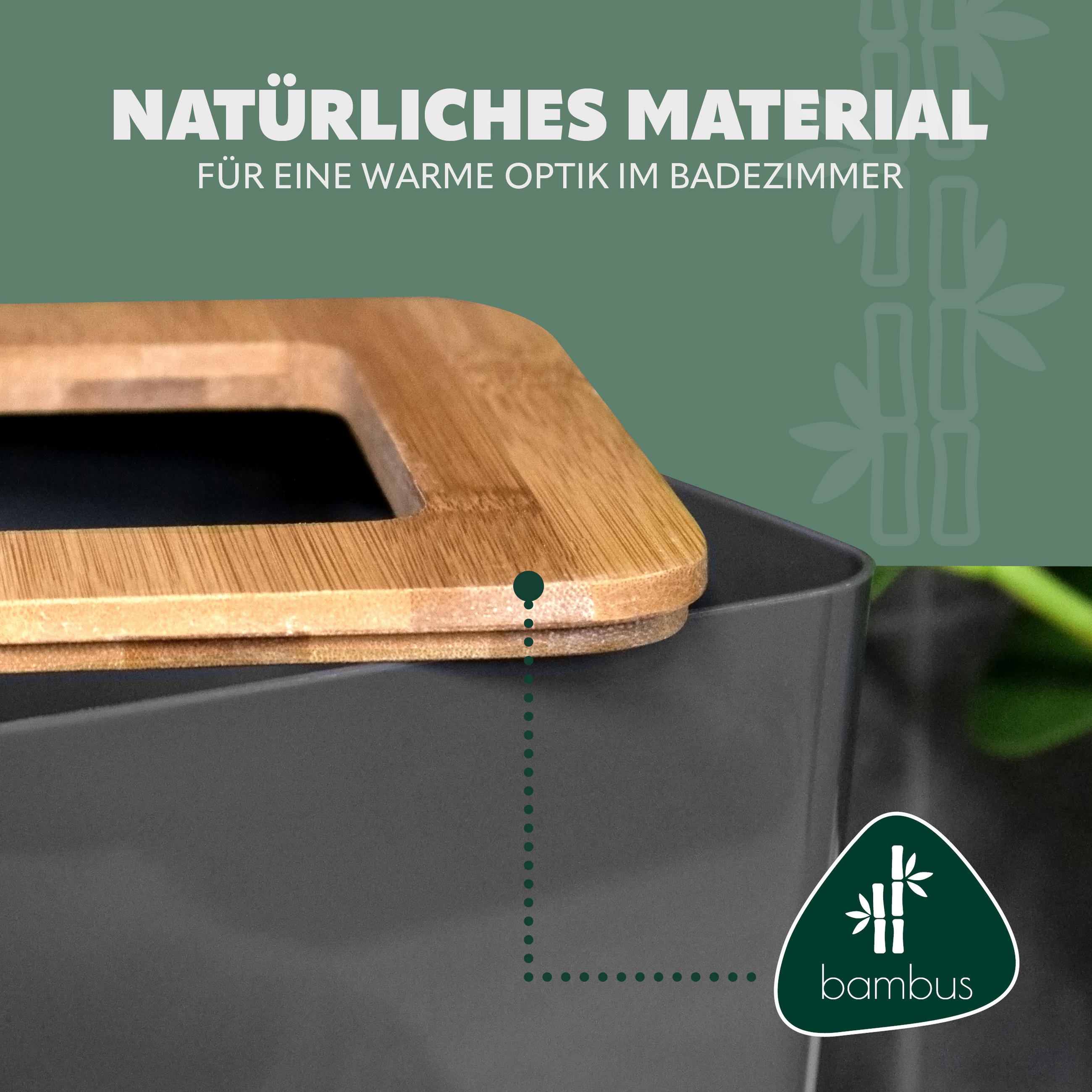 Thumbnail - bremermann Kosmetikeimer, Grau, Kunststoff, 18x25x18 cm, Badaccessoires, Waschplatzzubehör, Kosmetik- & Abfalleimer