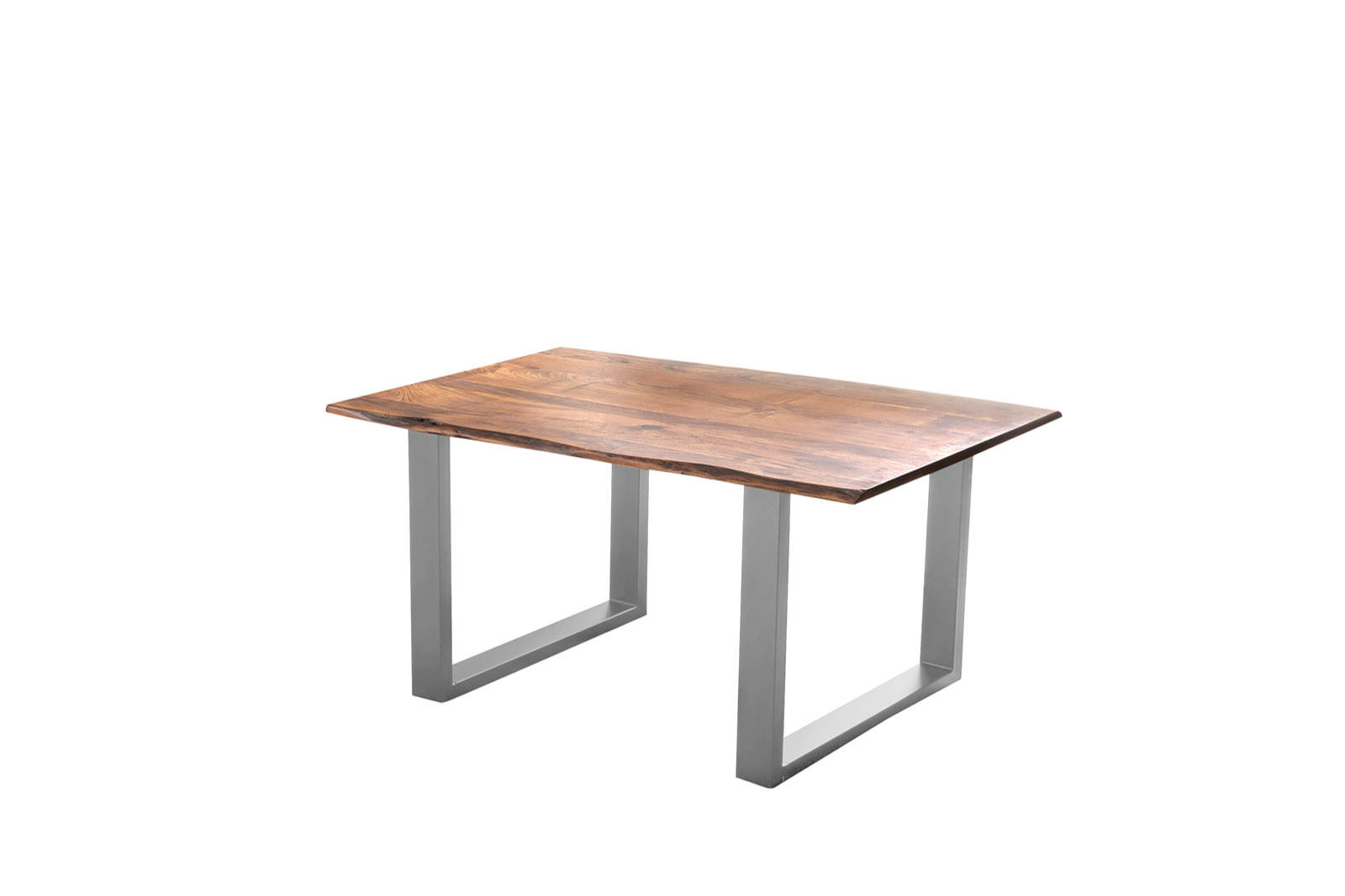 ESSTISCH LAURINA - Silberfarben/Nussbaumfarben, Holz/Metall (85/160/77cm) - SAM