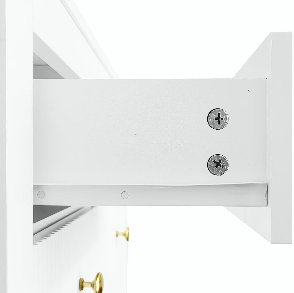 KOMMODE aus Spanplatte 79x80,5x39,5cm in Weiß mit 5 Schubladen - Weiß, Holzwerkstoff (80.5/80.5/39.5cm) - Modfu