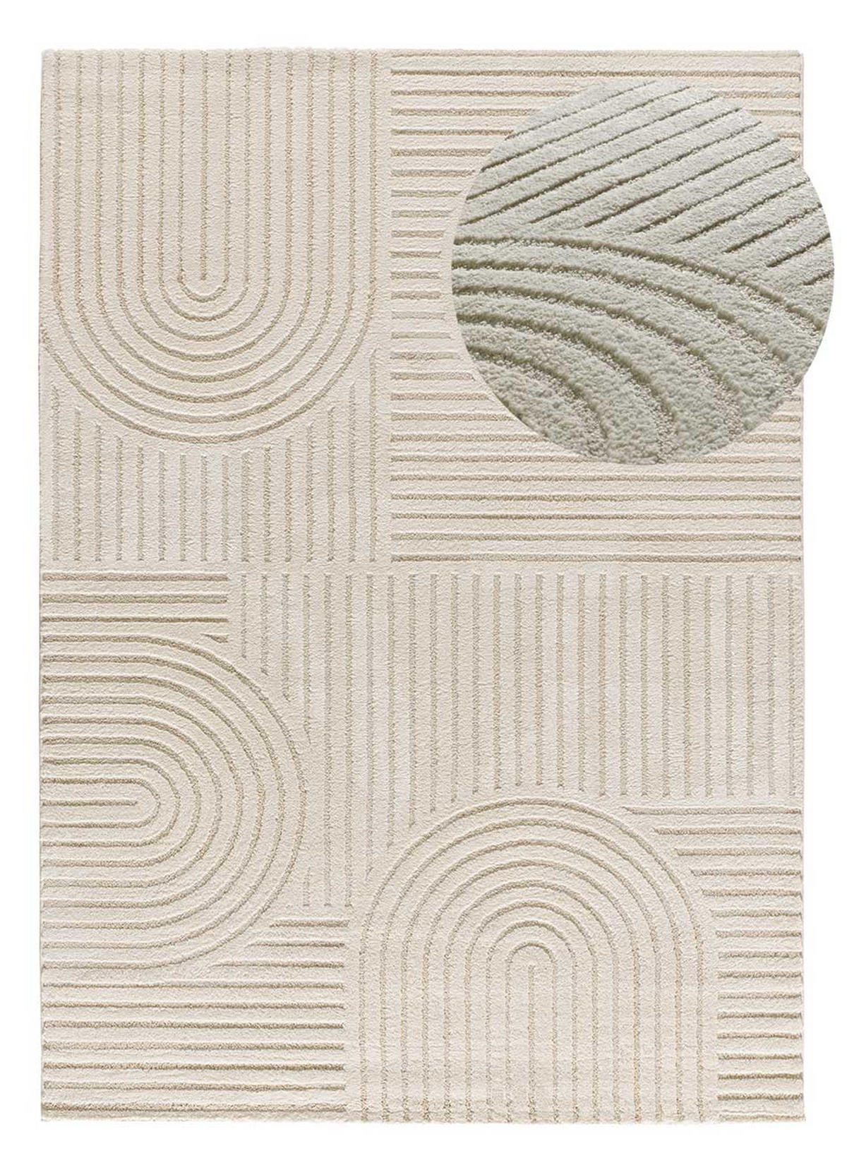 WEBTEPPICH Creme Verona 160/230 cm - Creme, Naturmaterialien/Textil (160/230cm) - Atticgo