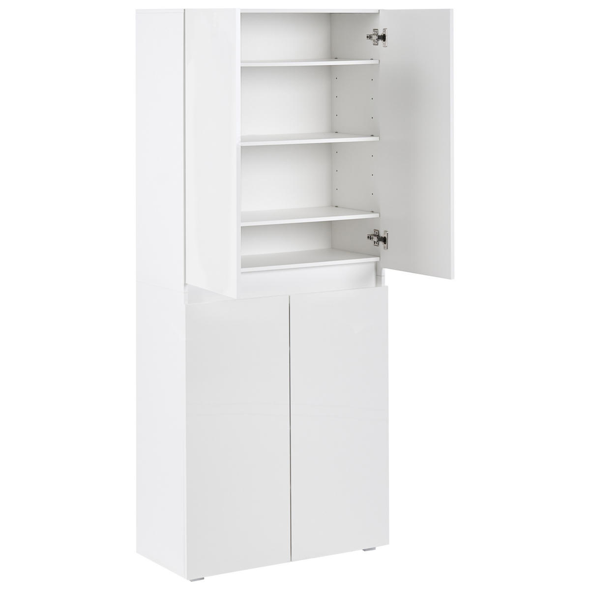 DULAP DE PANTOFI alb Lethbridge - alb, compozit lemnos (77/180/36cm) - Beliani