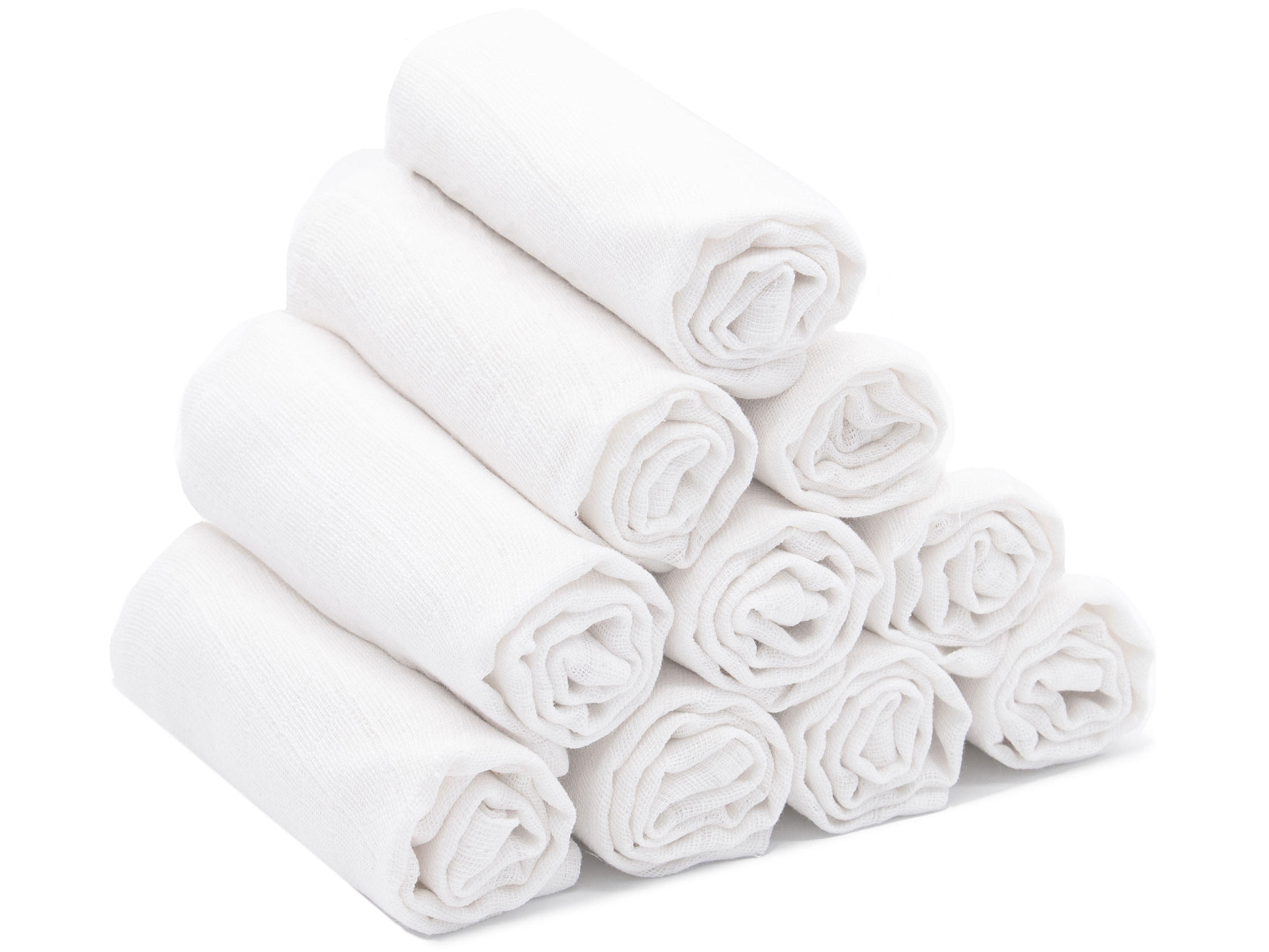 WASCHHANDSCHUH, 10er-Set, 35x50 cm, 100% Baumwolle, Weiß - Weiß, Textil (35/50cm) - Zollner