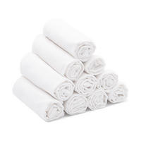 WASCHHANDSCHUH, 10er-Set, 35x50 cm, 100% Baumwolle, Weiß - Weiß, Textil (35/50cm) - Zollner