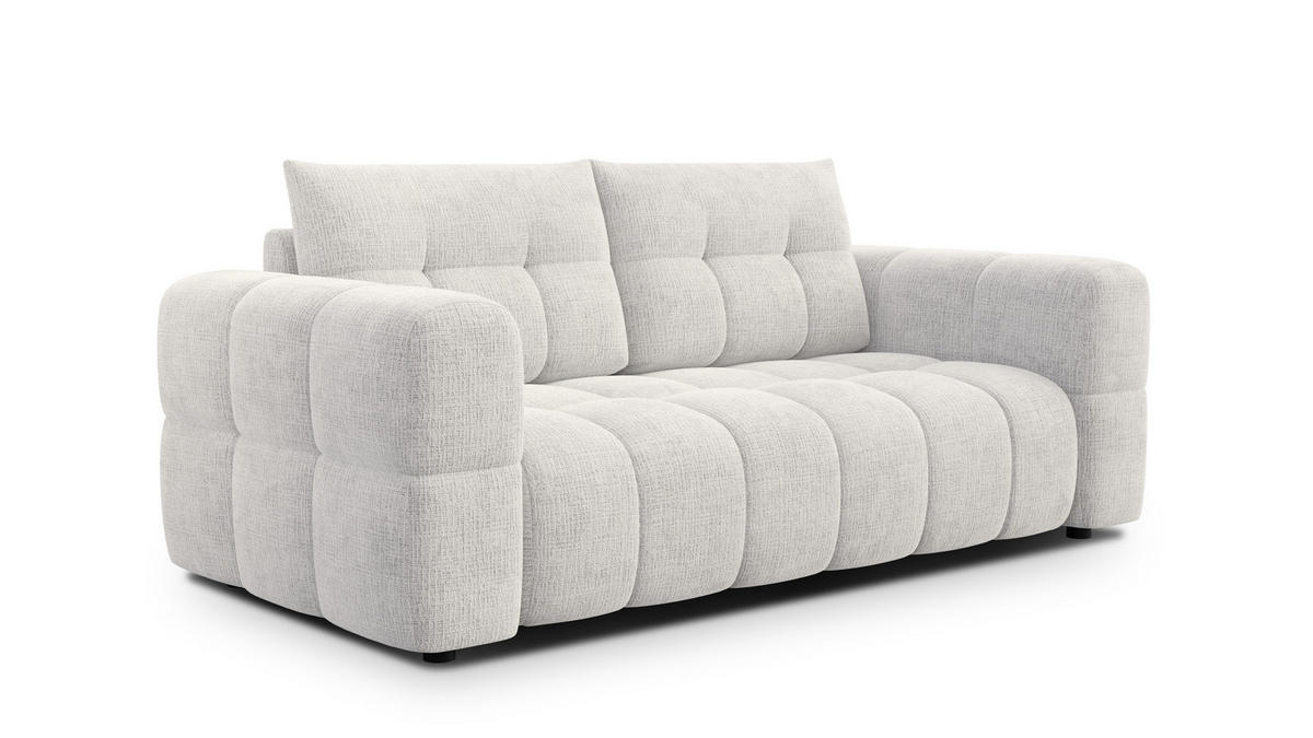 SOFA CLOUDI 2,5-Sitzer, creme - Creme/Schwarz, Holz/Textil (211/89/104cm) - Courtois Laville