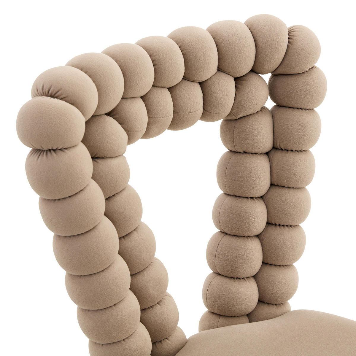 STUHL-SET DE-36763 2 Stück mit dreieckigem Ausschnitts-Rückenlehne Camelfarben - Sandfarben, Metall (44/85/45cm) - ComfortXL