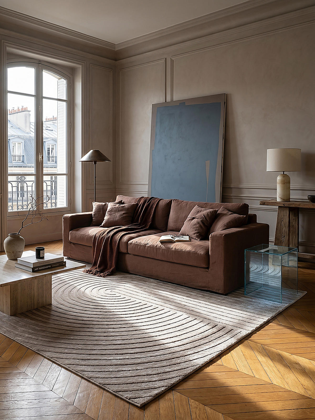 KURZFLORTEPPICH Geometrisch ERESMA Polyester Beige 140 x 200 cm - Beige, Textil (140/200cm) - KADIMA DESIGN