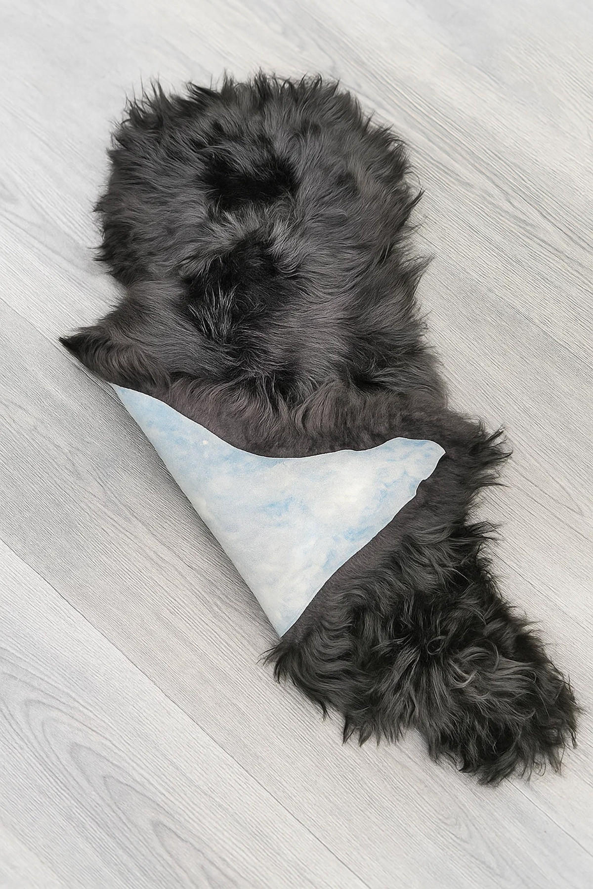 SCHAFFELL Island Anthrazit Schwarz geschoren ca. 120 cm - Anthrazit/Schwarz, Fell (70/120cm) - Provellus