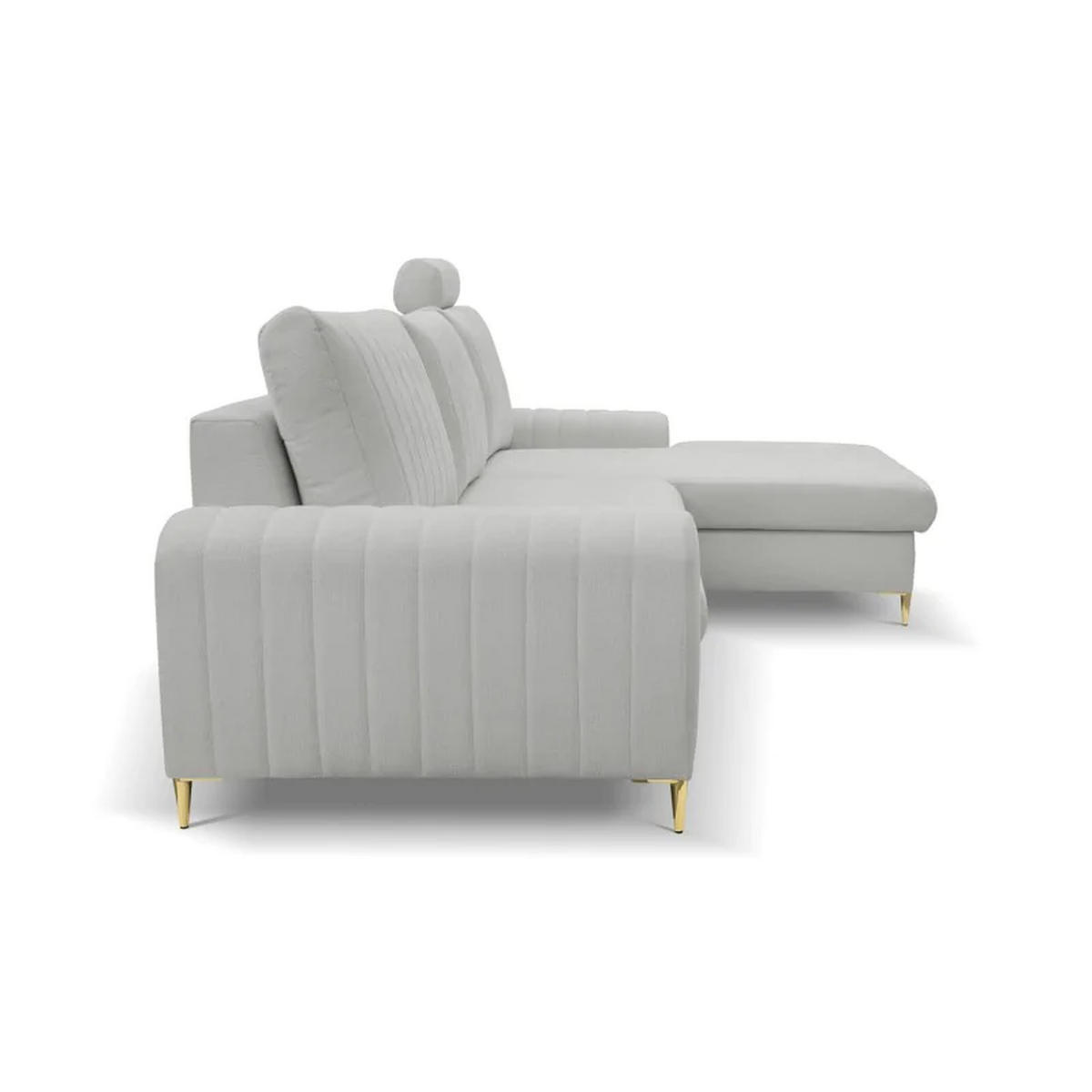 ECKSOFA Popiel Mango Mit Schlaffunktion Rechts - Grau, Textil (251/164cm) - Sepro Meble