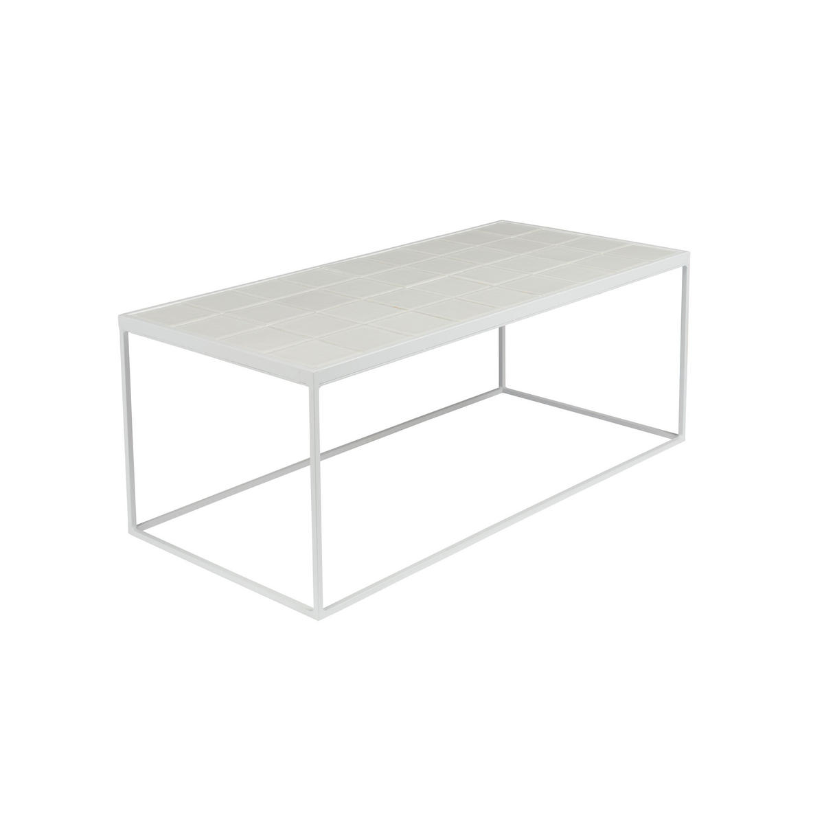 COUCHTISCH Glazed 93x42,5 cm Weiß - Weiß, Keramik (93/42.5/35.5cm) - Zuiver
