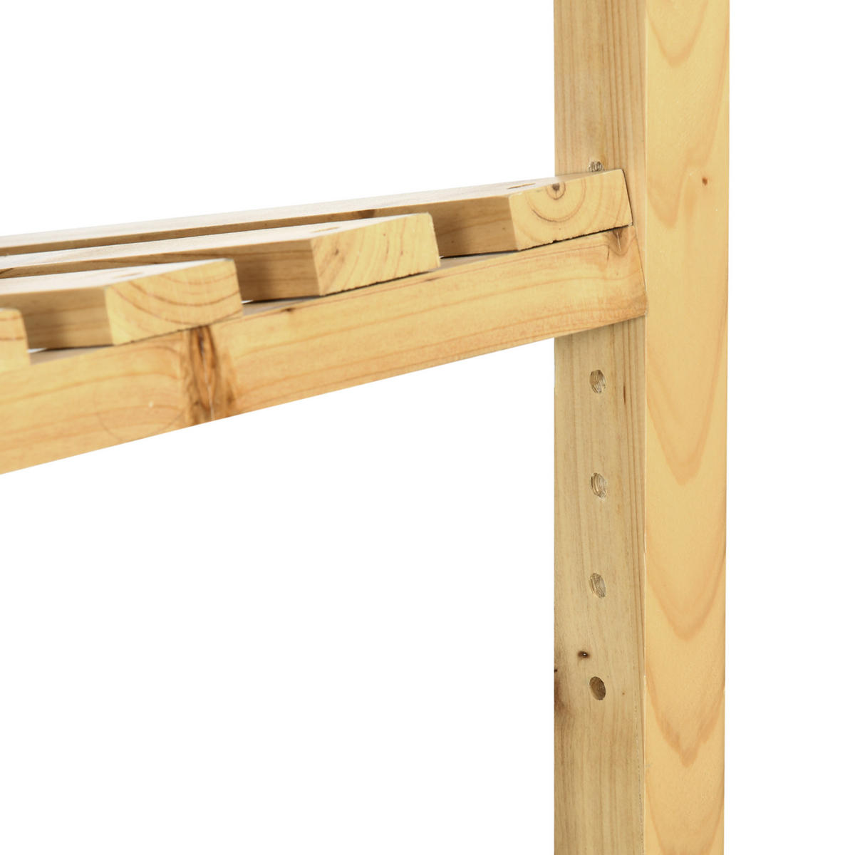 GETRÄNKEKISTENSTÄNDER, Kistenregal, für 4 Getränkekisten, Tannenholz, Natur - Fichtefarben, Holz (74/45/111cm) - Outsunny