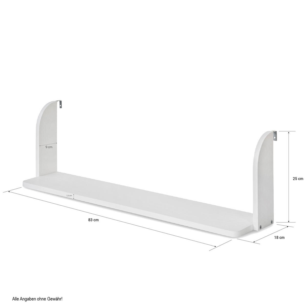 HOCHBETT Einhängeregal weiß - Weiß, Holz (83/25/18cm) - Homestyle4u