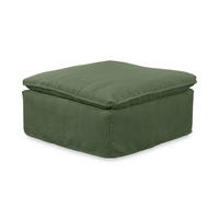 POLSTERHOCKER NETTA Grün Cord - Grün, Textil (90/46/90cm) - KAWOLA