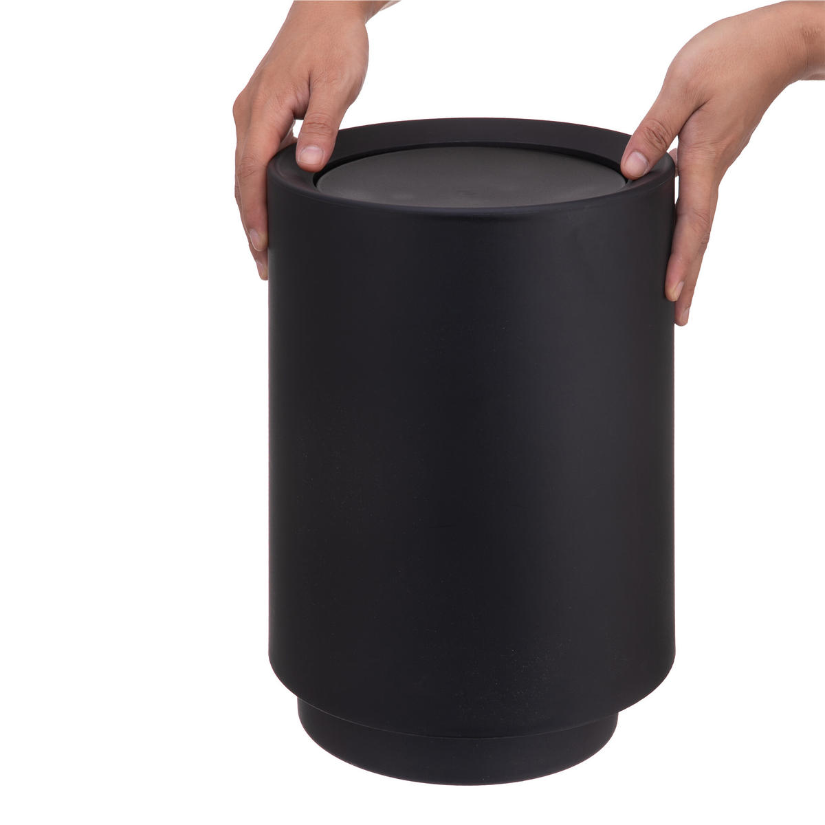 MÜLLEIMER - Schwarz, Kunststoff (26/31.5/26cm) - Relaxdays