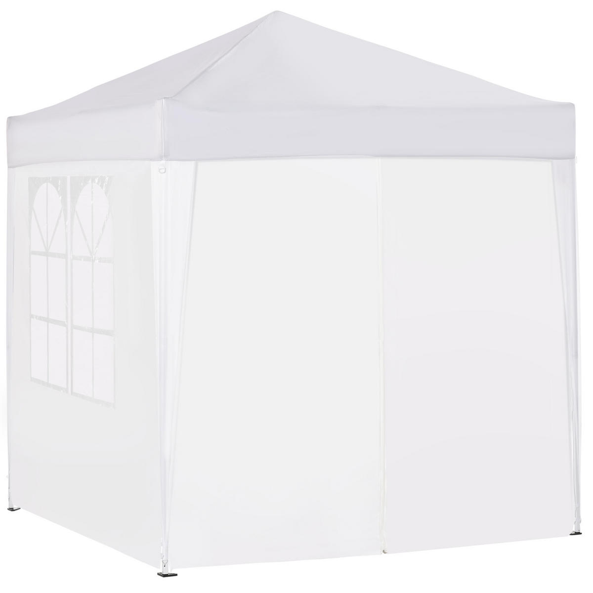 PAVILLON DE-07480 mit 4 abnehmbaren Seitenwänden, 2x2 m Weiß - Weiß, Textil/Metall (200/240/200cm) - ComfortXL