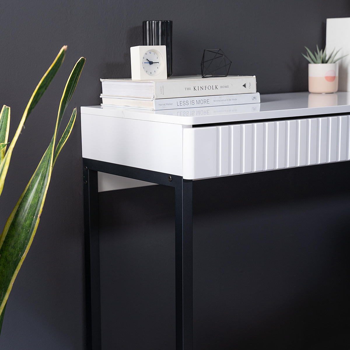 SCHREIBTISCH - Schwarz, Holzwerkstoff/Metall (40/110/75cm) - home24