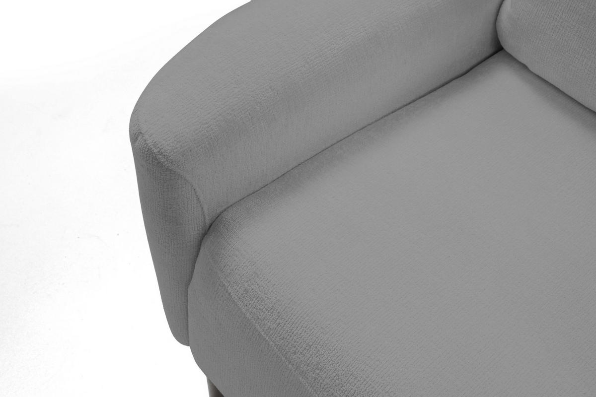SOFA BOHO Mit Schlaffunktion Und Bettkasten, Wellenfederung, PUR-Schaum, Holzfüße, lose Rückenkissen, freistehend, 244x102x92 cm Dark grey - Dunkelgrau, Holz/Textil (244/92/102cm) - DomoHome