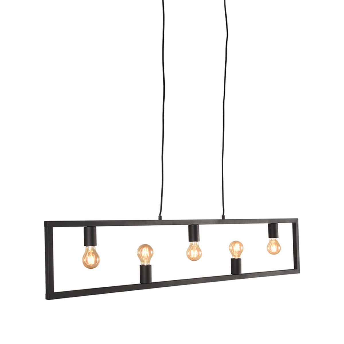 PENDELLEUCHTE Quadrato Schwarz 10/135/130 cm - Schwarz, Metall (10/135/130cm) - LABEL51