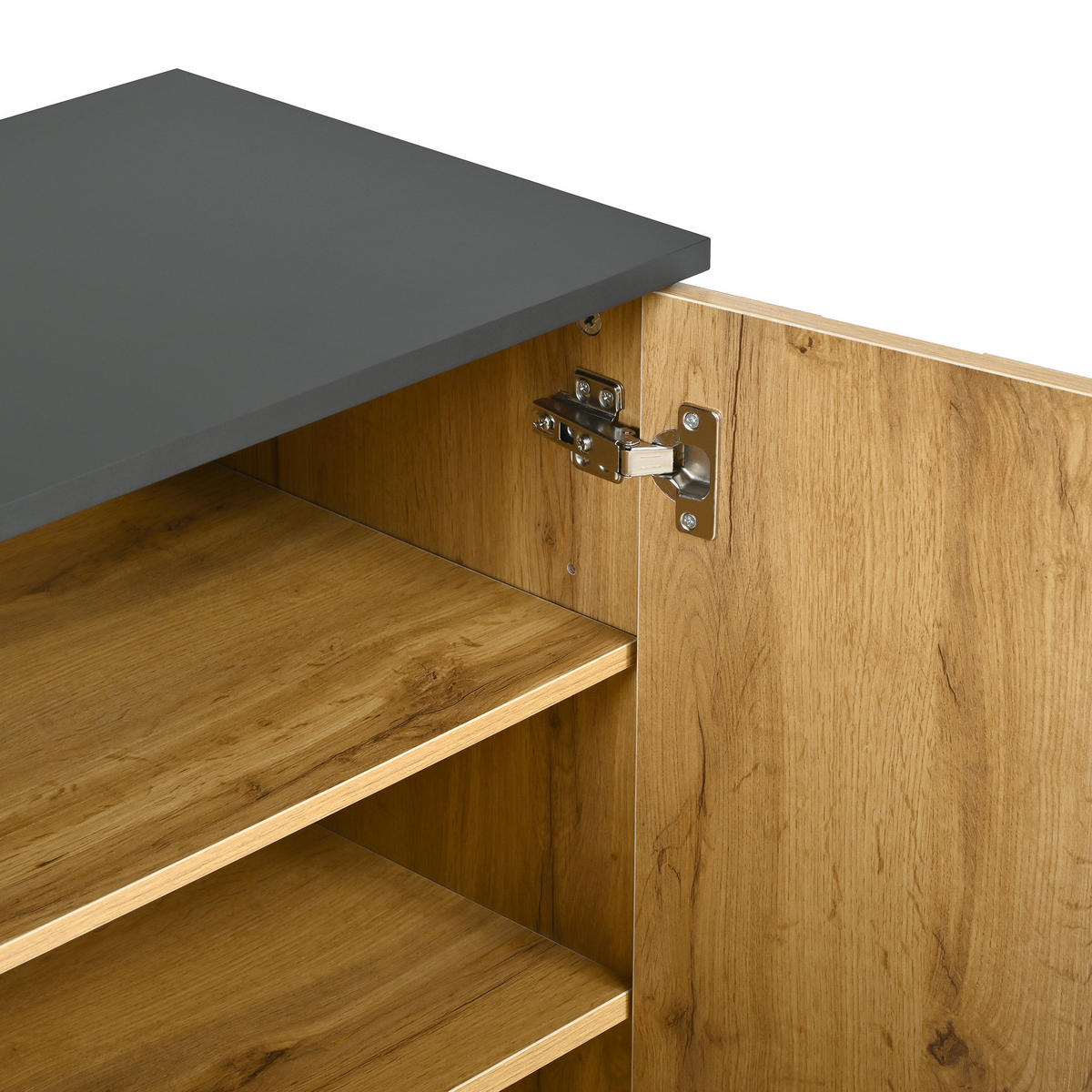 SCHUHSCHRANK Natur 80/35/91.5 cm - Naturfarben, Holzwerkstoff (80/91.5/35cm) - PANGIVO