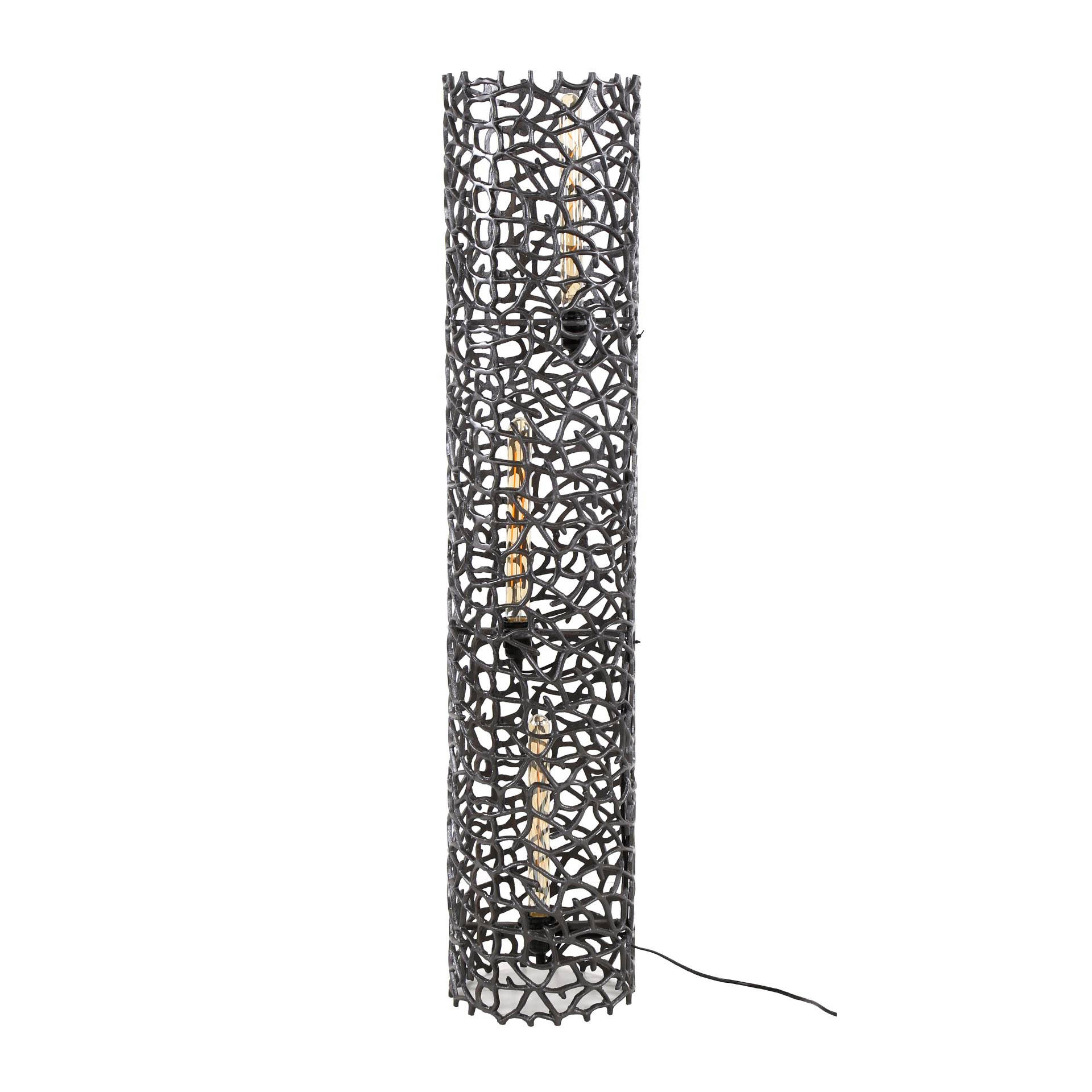 STEHLEUCHTE Weaver Schwarz 25/25/122 cm - Schwarz, Metall (25/25/122cm) - Hoyz Collection