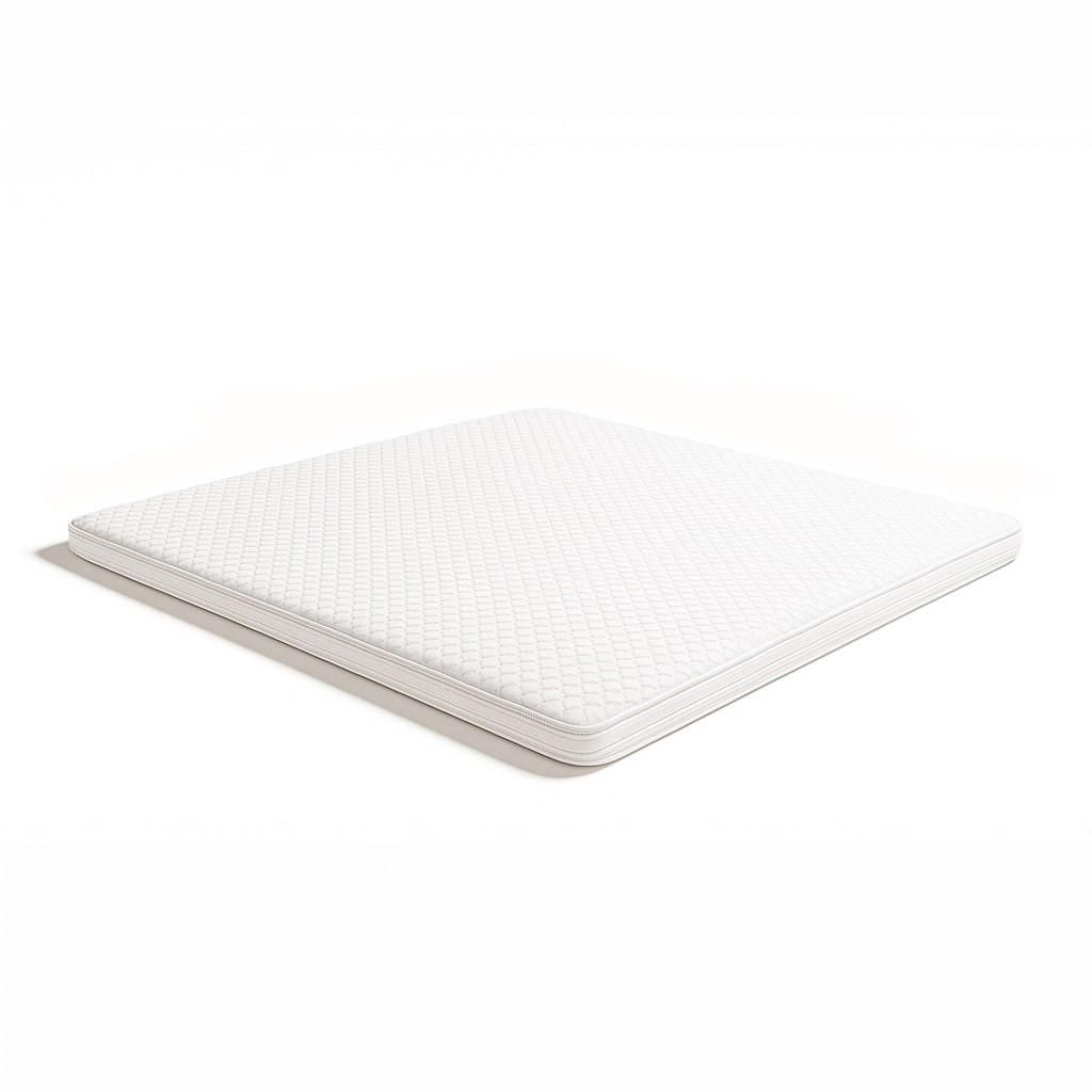 MATRATZENTOPPER 120x190 aus Memory Foam mit Höhe 5 cm | Atmungsaktiv und Hypoallergen - Weiß, Textil (120/190cm) - The White Stone