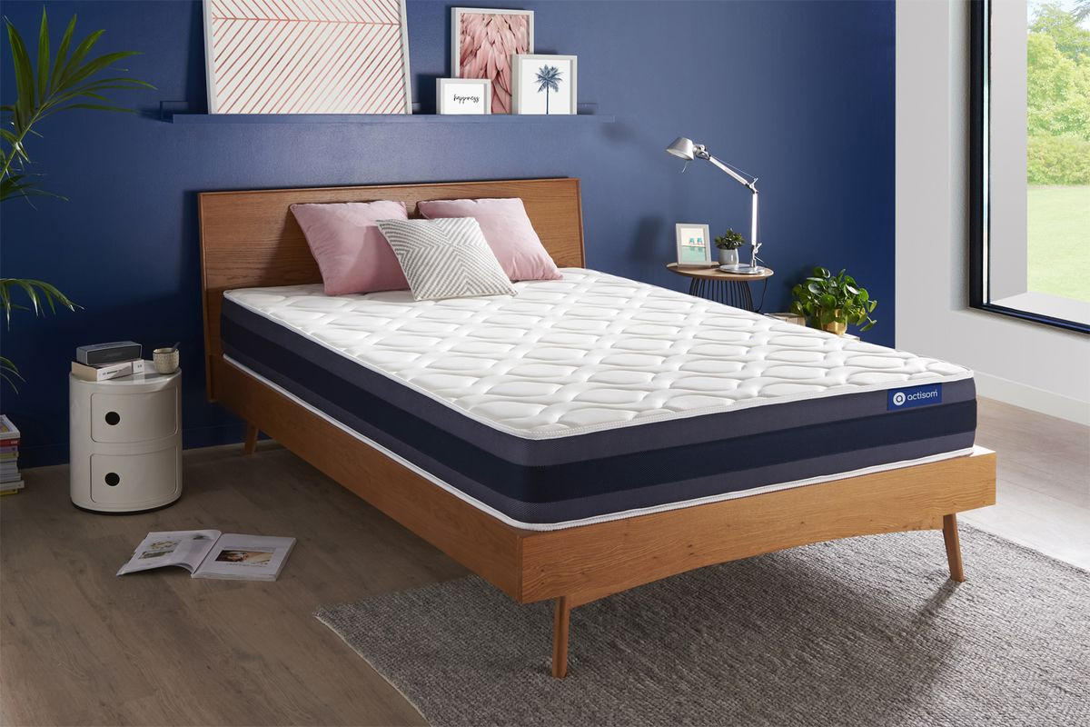 MATRATZE Actiflex morpho Taschenfederkern und Memory-Schaum 160 x 200 cm h1 - Weiß, Textil (160/200cm) - ACTISOM