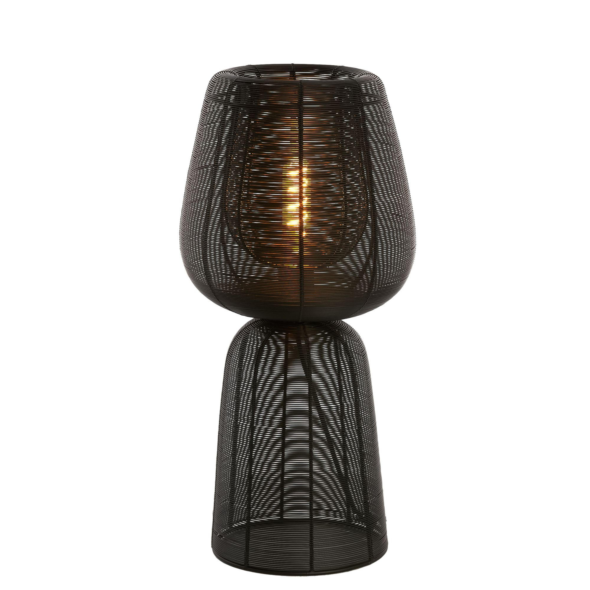 TISCHLAMPE ABOSO Schwarz 24/24/54 cm - Schwarz, Metall (24/24/54cm) - Light & Living